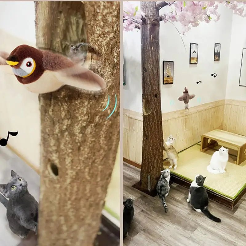 Interaktives Plüschspielzeug für Katzen – Spatz - allesKatze.de