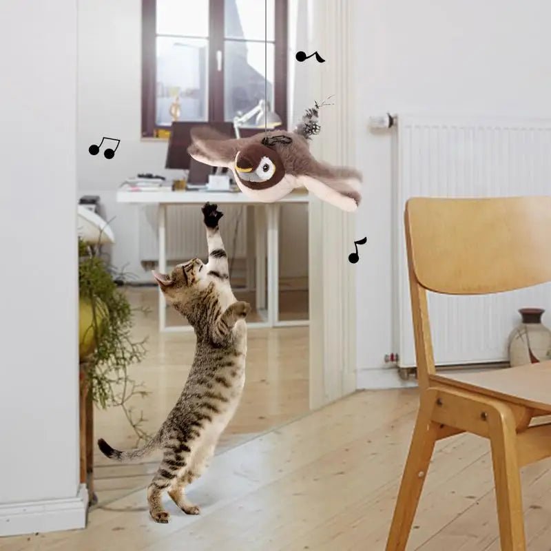 Interaktives Plüschspielzeug für Katzen – Spatz - allesKatze.de