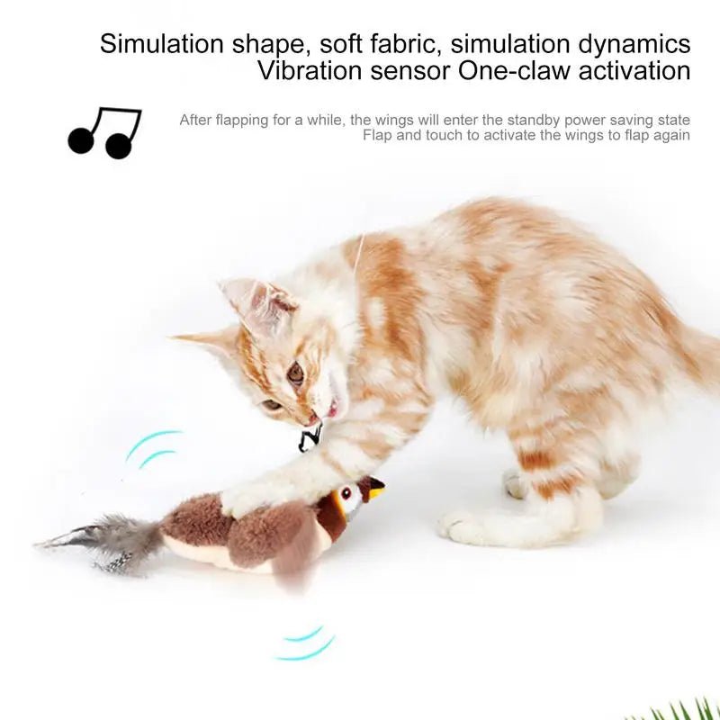 Interaktives Plüschspielzeug für Katzen – Spatz - allesKatze.de
